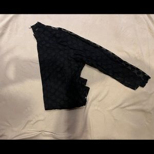 Lane Bryant poka dot see through shirt